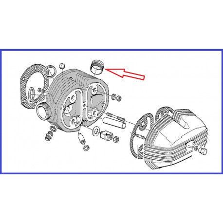 Raccord à visser pour culasse pour BMW R75/5-R100