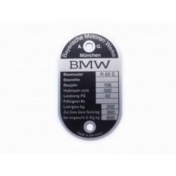 Plaque d’immatriculation du véhicule R69/S - plate