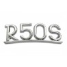 Emblème R50S, sur garde-boue arrière - chromé