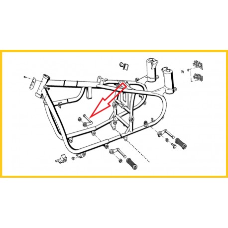 Repose-pied conducteur pour BMW R50-R69S et R50/5-R100, côte droit