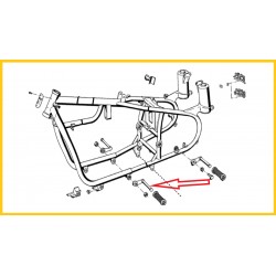 Repose-pied conducteur pour BMW R50-R69S et R50/5-R100, côte gauche