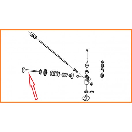 soupape d'echappement pour clavette lisse de 6mm